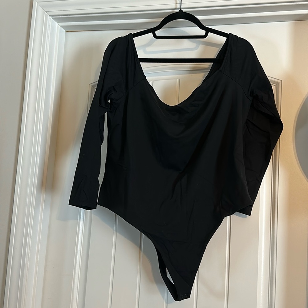 NWOT NUUDS Black Off the Shoulder Bodysuit Size 3X XXL - Picture 3 of 7
